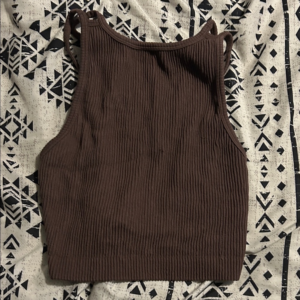 3/$25🌶️ Brown Ribbed Women's Top